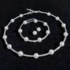 New European and American Diamond-set Simple and Exquisite Diamond-lined Open Pearl Light Luxury High-end Atmosphere Exquisite Jewelry Set