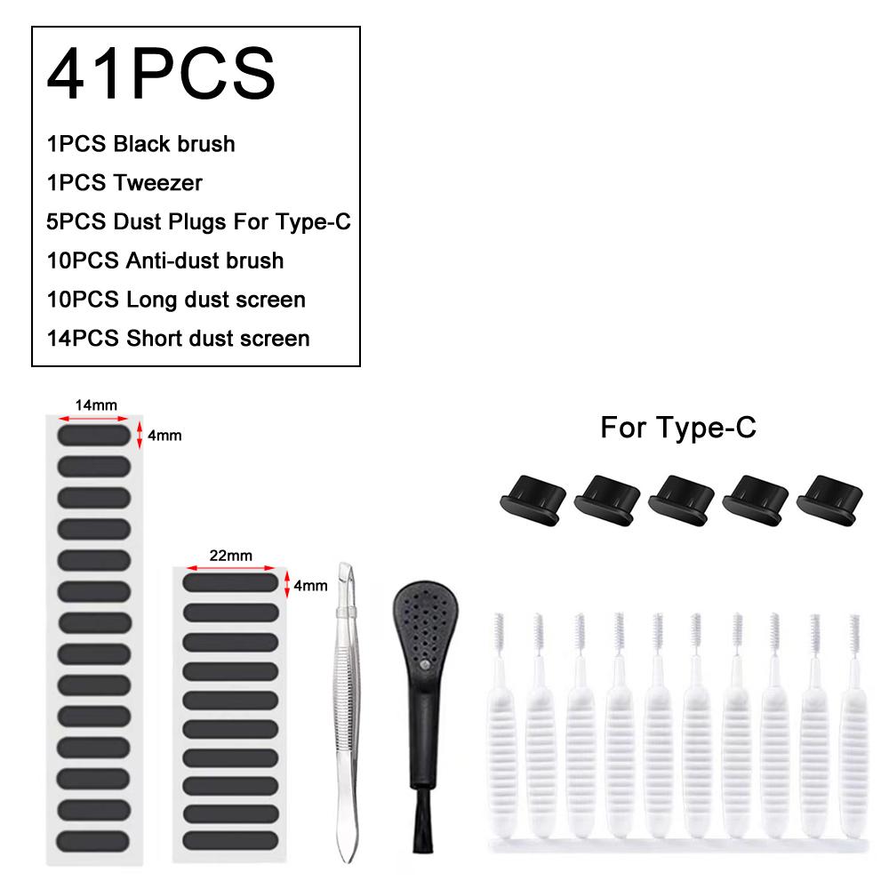 1-50pc niversal Mobile Phone Speaker Dust Mesh Sticker Type C Dust Plug for Samsung Xiaomi Redmi Huawei Net Speaker Cleaning Kit2