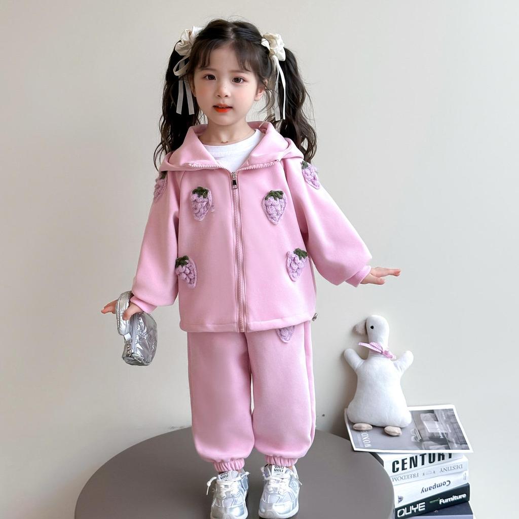 2025 Trendy Girls' Autumn Sportswear Set: Stylish Spring & Autumn Children's Clothing