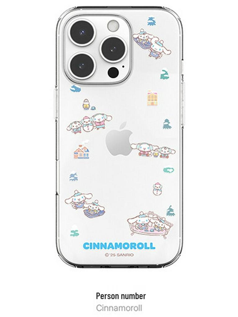 Korean Hello Kitty, My Melody & Kuromi Transparent Protective Case for iPhone 17 Pro Max