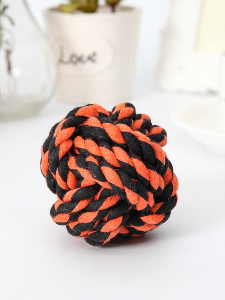 1 Stück Baumwollmischung Hunde-Seilspielzeug Langlebige Kau-Bälle für Große & Mittelgroße Hunde Hochbelastbar Zahnreinigung Aggressives Kauspielzeug