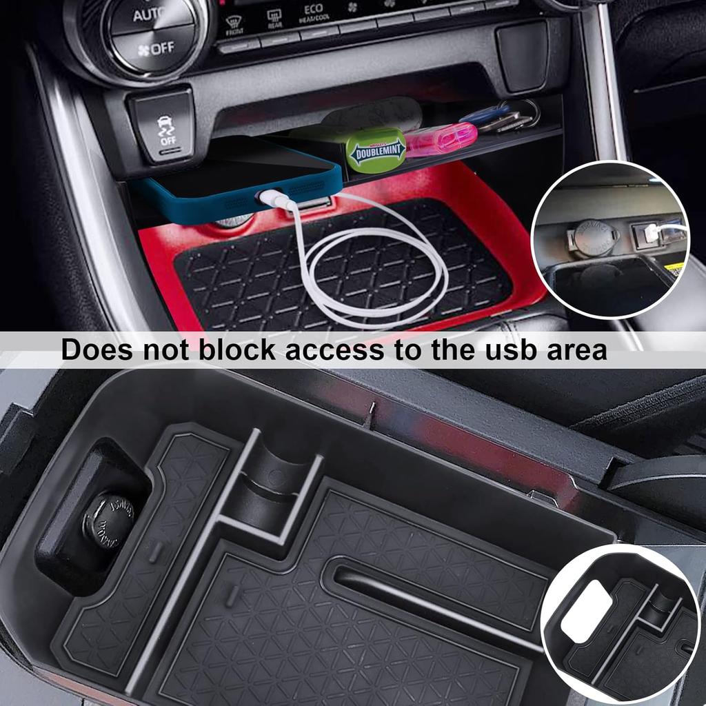 Upgraded Center Console Organizer Compatible With Toyota RAV4 2025 2024      Interior Accessories, Gear Shift Storage Tray Secondary Box Ert Divider