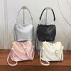 Bags women's bag 2025 new Korean version of fashion niche woven bag casual versatile shoulder bucket bag tide