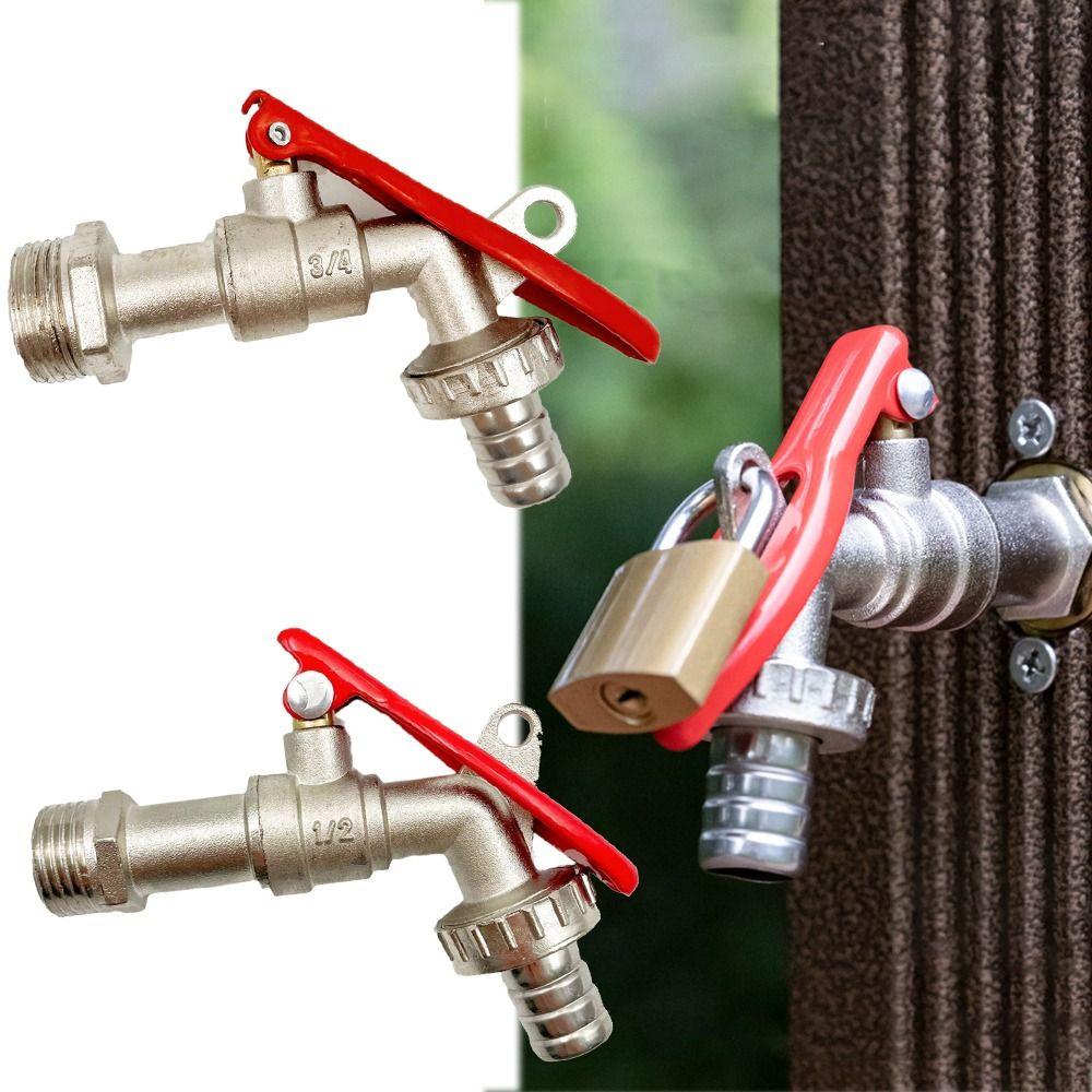With Lock Water Tank Connector 1/2 Inch 3/4 Inch Thread Water Tap Universal Lockable Faucet