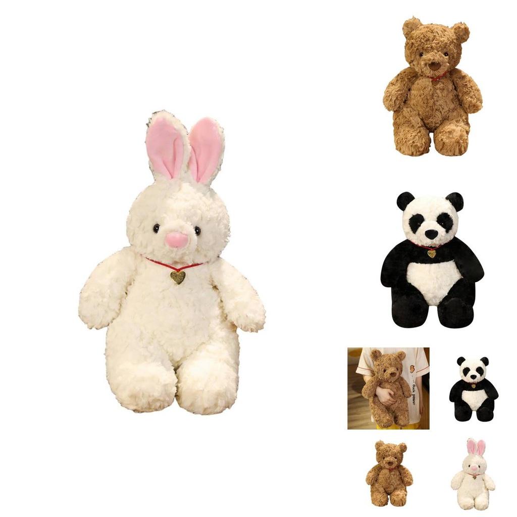 Adorable Rabbit And Panda Plush Toys For Kids' Birthday Gifts