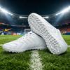 Premium TF Turf Soccer cleats PU Soft Fabric Upper Rubber Traction Sole Wear Resistant Boys Girls Training Shoes