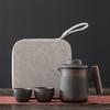 High-end Purple Pottery RetroTea Set Outdoor Travel Tea Set Portable Kungfu Tea Set Teapot Small Package Birthday Gift