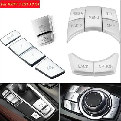 ABS Auto Interieur Multimedia Bedieningsschakelaar Start Stop Knoppen Cover Trim Stickers Voor Bmw 5 Serie F10 5GT F07 X3 F25 X4 F26