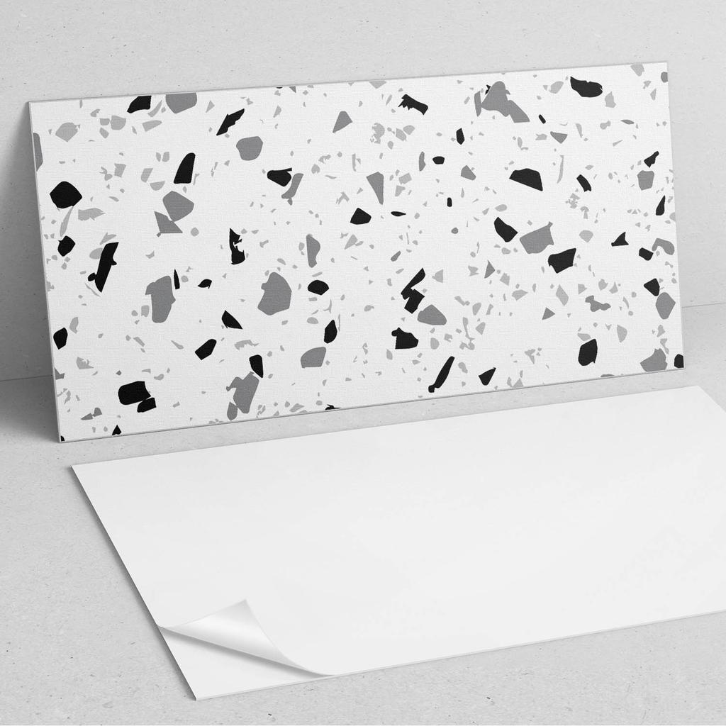 Panel Samoprzylepny Z Grafiką Do Jadalni Pcv 120X60 Cm Abstrakcyjny Wzór Kamieni