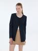 Luvm Collarless Button Jacket_Navy