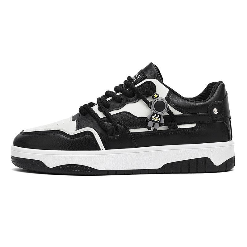 

Новые мужские кроссовки, уличные нескользящие прочные модные кеды для скейтборда, повседневная спортивная обувь, базовая, универсальная и стильная 44 чёрный