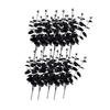 1/10/12Pcs Artificial Leaf Branch, 34cm Artificial Plant Black Leaves for Halloween Party Centerpieces, Home Decoration