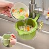 2-in-1 Kitchen Sink Drain Filter with Press-fit Hanging Basket for Residue Collection and Self-cleaning