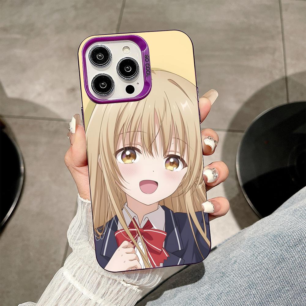 

Angel Mahiru Shina Phone Case for iPhone 17 16 15 14 13 12 11 X XR XS Air Pro Max Plus Purple Colorful Silver Cover iPhone XR