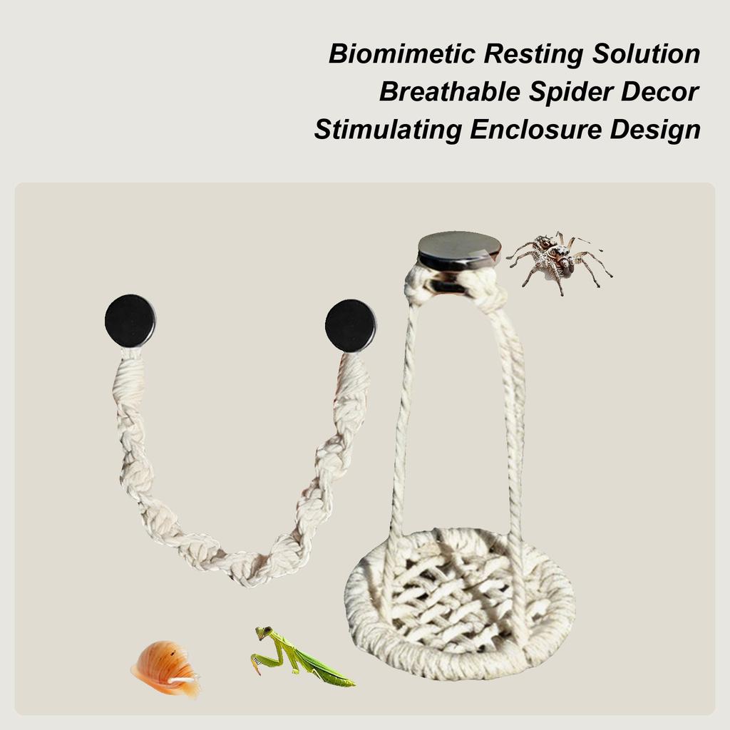 Jumping Spider Bridge 2 Pieces Cotton Rope Natural Hammocks Jumping Spider Accessories For Walking Camping Travel Daily Airplane