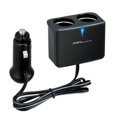 SEIWA IMP096 Car Accessory, Cigarette Lighter Socket Expansion Distributor, 2 Sockets, 2 Universal Sockets, Cord Type,