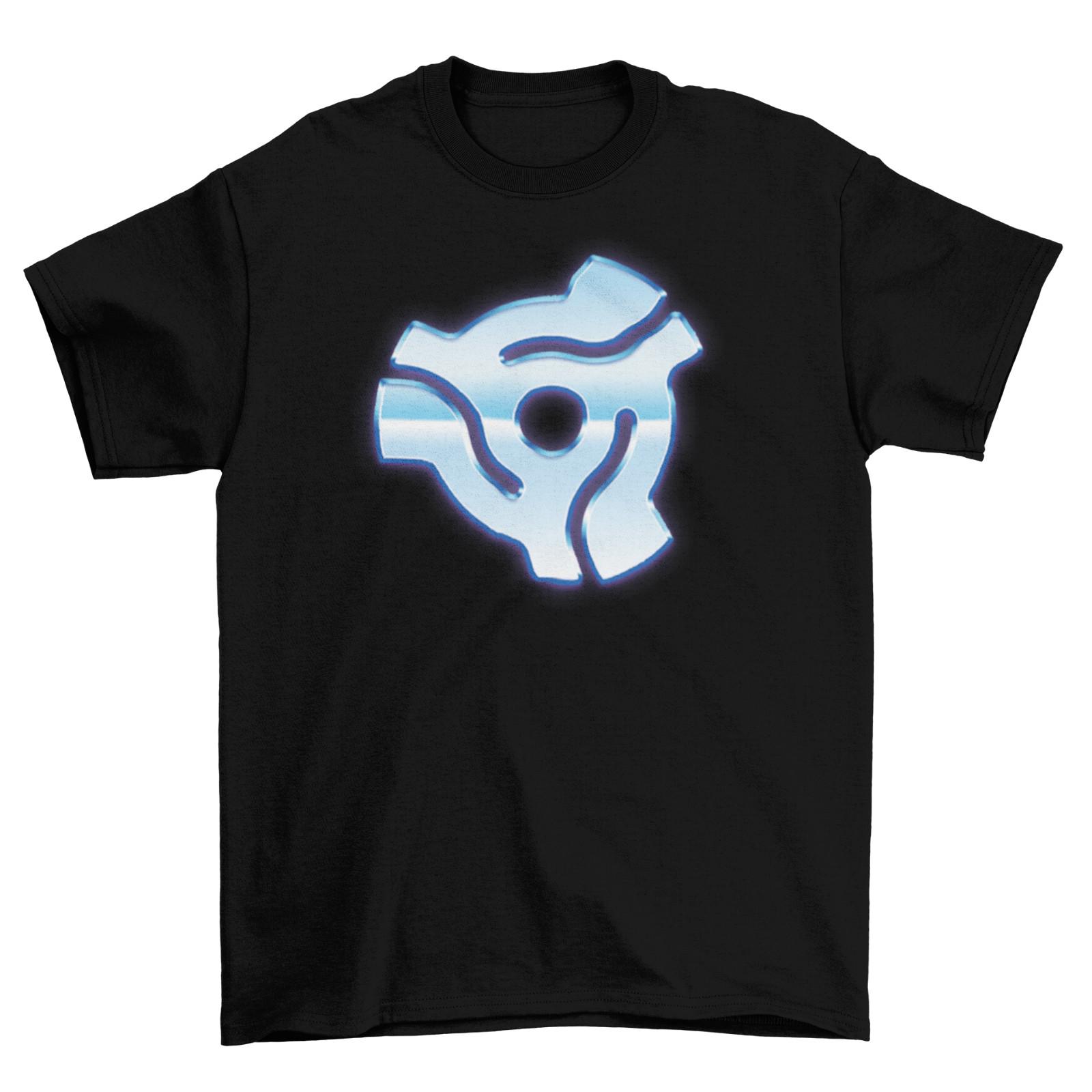 Record Vinyl Adaptor Mens T-Shirt Mens Womens Tees Top Turntable Deck LP Music 45 RPM Tee 2XL