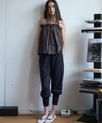 MILLO WOMEN Jersey Button-Up Joggers [Navy]