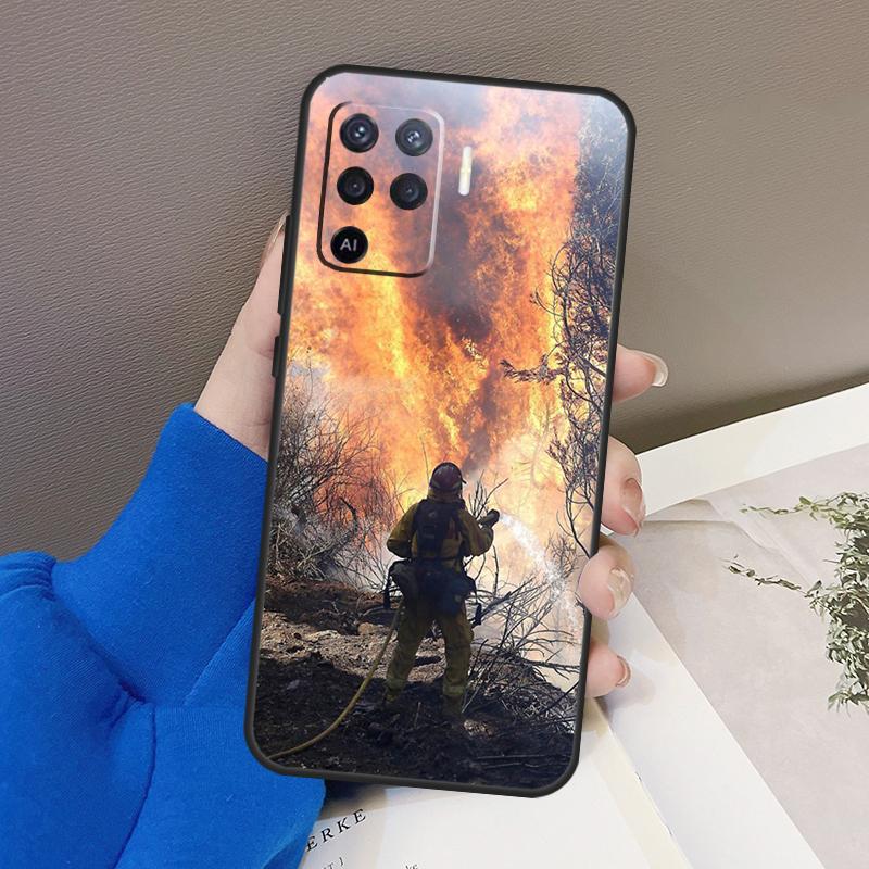 Firefighter Heroes Fireman Cover For OPPO A15 A16 A3S A5S A52 A72 A94 A74 A54 A83 A91 A93 A31 A5 A9 2020 A53 S Case