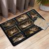 Feline Portraits Pattern Rug Floor Mat for Living Room or Bedroom Soft and Comfortable Carpet a Gift for Birthday and Holiday.