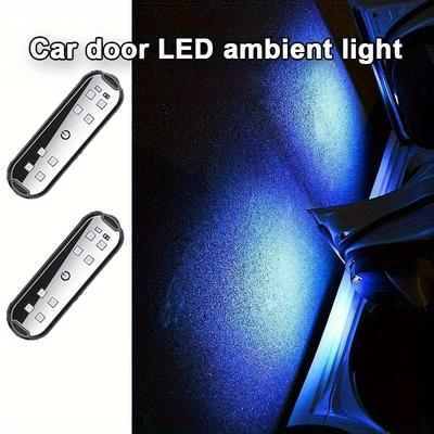Lumini LED pentru ușa mașinii Lumină de bun venit Comandă magnetică Încărcare USB Încărcare automată Ușă deschisă în siguranță Lampă de semnalizare de avertizare de urgență anti-coliziune