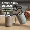 304 Stainless Steel Thermal Coffee Mug Leakproof Insulated Tumbler Dual Drink Cup with Handle Travel Tea Water Bottle Office Hom