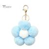 Aesthetic Handbag Pendant Plush Flower Keychain for Handbags, Five-petal Bag Charm, Backpack Hanging Accessory Fluffy Women