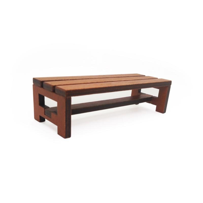 Wood Mini Benches Dollhouses Furniture Accessory Outdoor Use Safe for Children