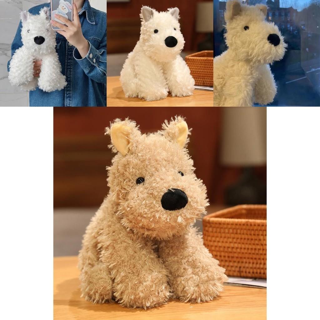 White/brown West Highland Terrier Plush Toy Pillow For Sleeping And Cuddling Great Birthday Gift For Boys And Girls