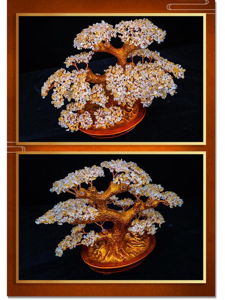 Pink Crystal Money Tree: Attracts Wealth and Enhances Relationships - Perfect for Living Rooms, Offices, Housewarmings, and Ceremonies