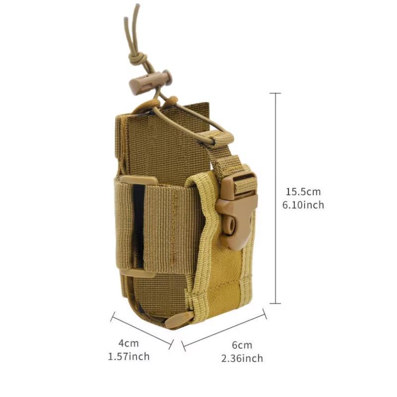 Molle Walkie Talkie Pouch Fits Most Handheld Radios Soft Universal Holder for Outdoor Hiking Camping