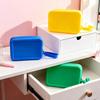 Silicone Cosmetic Organizer Bag Waterproof Vintage Smooth Zipper Portable Pouch for Makeup Earphone Travel Daily Use