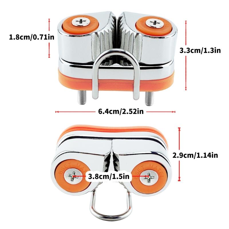 Boats Fast Entry Cams Cleats With Leading Rings Balls Bearings Rope Clamp Marine Boats Equipment Easy to Installation