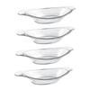 4Pcs Banana Split Bowls Serving Plates Boat Shape Photo Prop Sundae Serving Dish for Candy Vegetable Yogurt Fruit Pudding