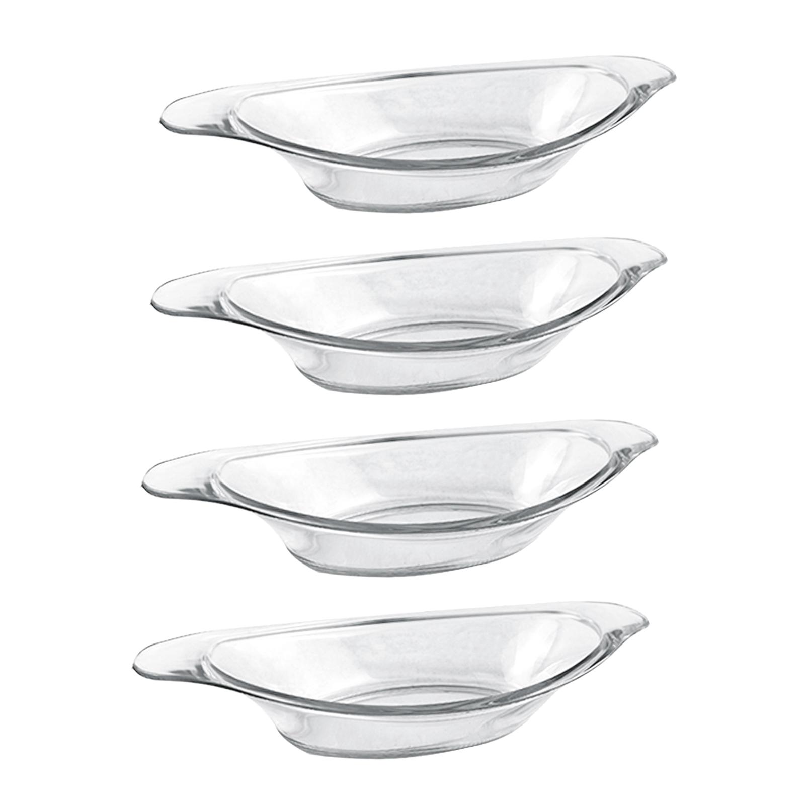 4Pcs Banana Split Bowls Serving Plates Boat Shape Photo Prop Sundae Serving Dish for Candy Vegetable Yogurt Fruit Pudding chiaro