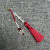 Faux Pearl Tassel Bag Charm With Retro Silver Butterfly Pendant Suitable For Handbags Backpacks Keys Hanfu Decoration