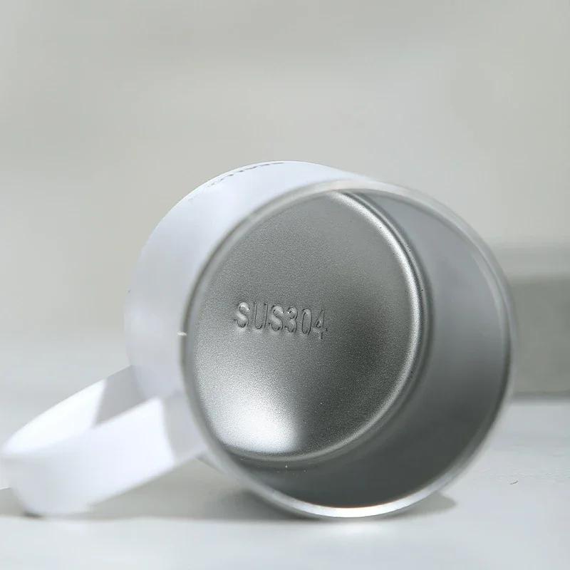 450ml Stalowy Kubek Podróżny do Kawy z Podwójnymi Ściankami, Odporny na Oparzenia, Kubek do Herbaty z Uchwytem i Pokrywką, Szczelny, Przenośny Kubek na Wodę