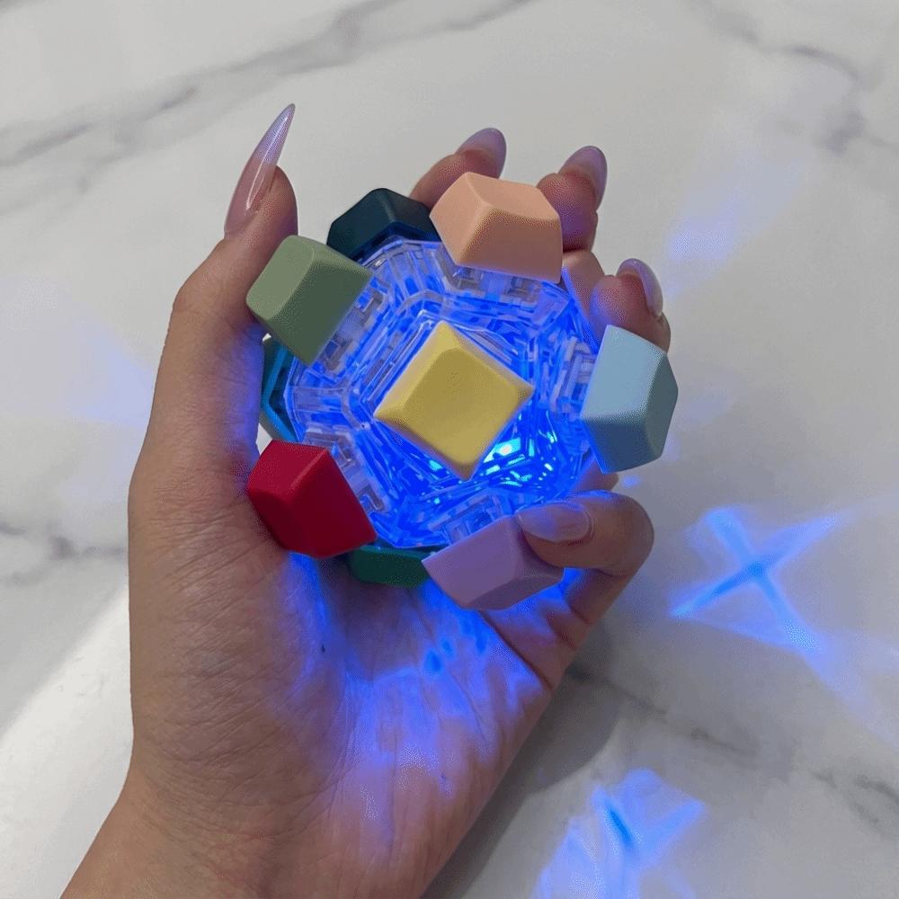 Clickable Button Fingertip Press Button Tester 12 Key Keyboard Key Toy Fidget Toy Focus Games