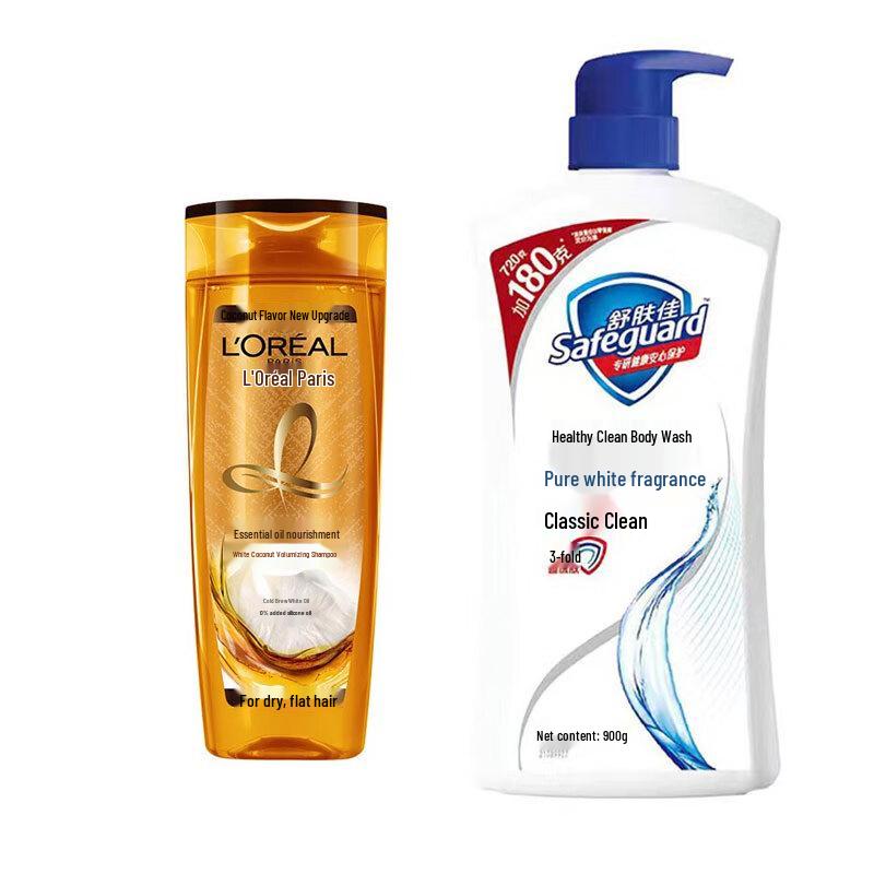 

L Oréal Extraordinary Oil Shampoo & Safeguard Body Wash Bundle