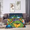 TMNT Game  Blanket Quality Soft  Throw Blanket Autumn Girls Boys Living Room Graphic Bedspread