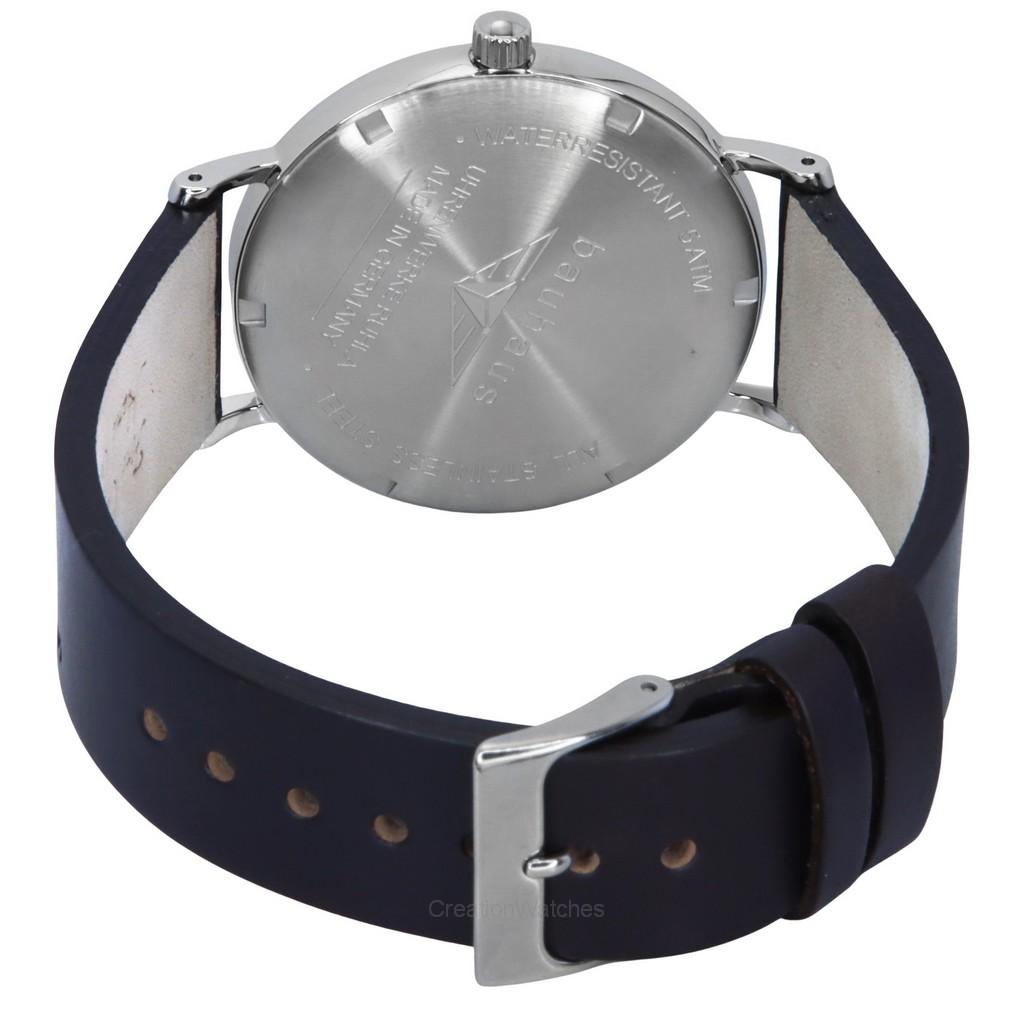 Bauhaus Classic Leather Strap White Dial Quartz 21301 Men's Watch