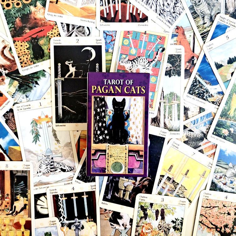 NEW Tarot of Pagan Cats Full English Family Party Board Game Oracle Cards Astrology Divination Fate Card 78 Cards Deck