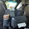 JEYODA Car Suede Seat Organizer High-Capacity Seat Back Pouch Central Storage For Pickup SUVs Double-Sided Tissue Storage Handbag Holder Car