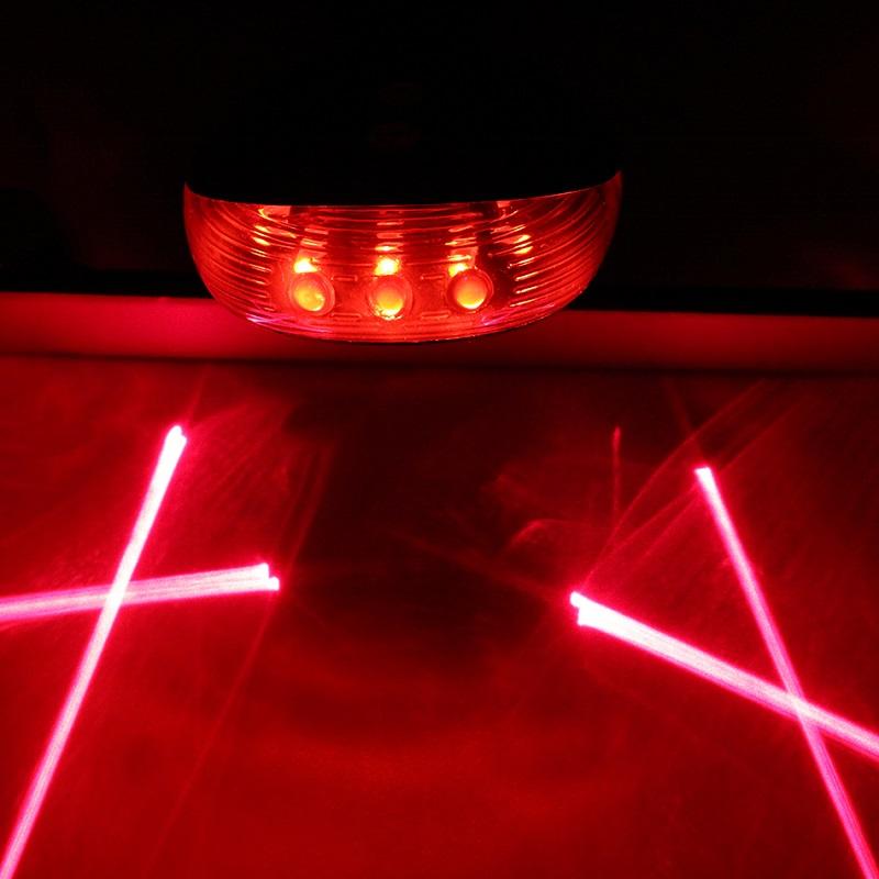 Bicycle Bike LED Lights  2 Lasers 5 LED Waterproof Cycling Taillight Safety Warning Taillight MTB Bike Rear Tail Lights