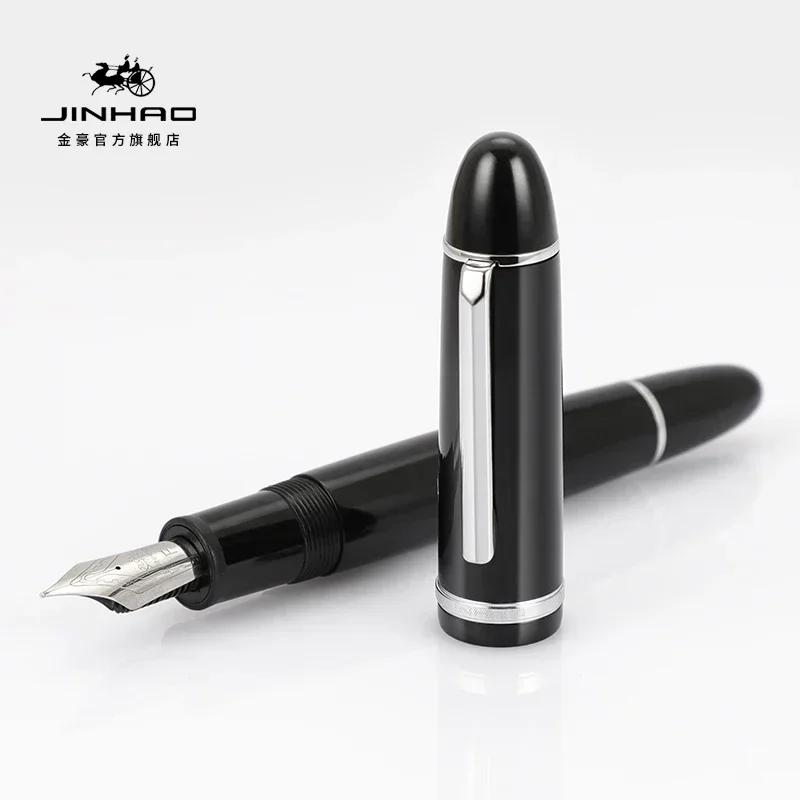 Jinhao X159 Acrylic Fountain Pen Black Color Ink Pen Student School Stationery Business Office Supplies Pens PK 9019