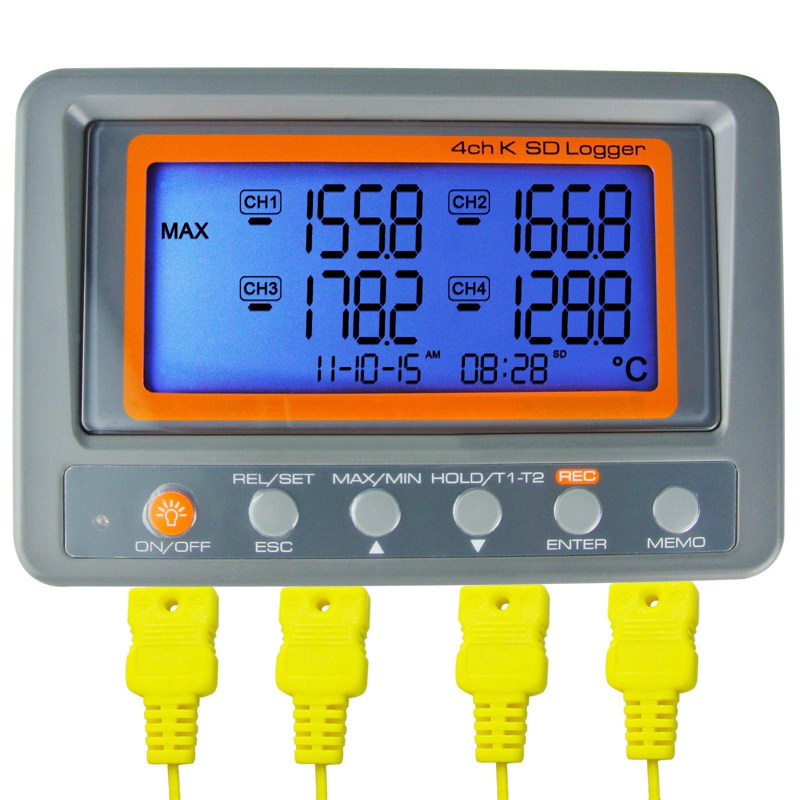 

Gain Express K Type Thermocouple Thermometer SD Card Data Logger Function with 2 K Type Thermocouple Probes and 8GB SD Card Japanese Instruction