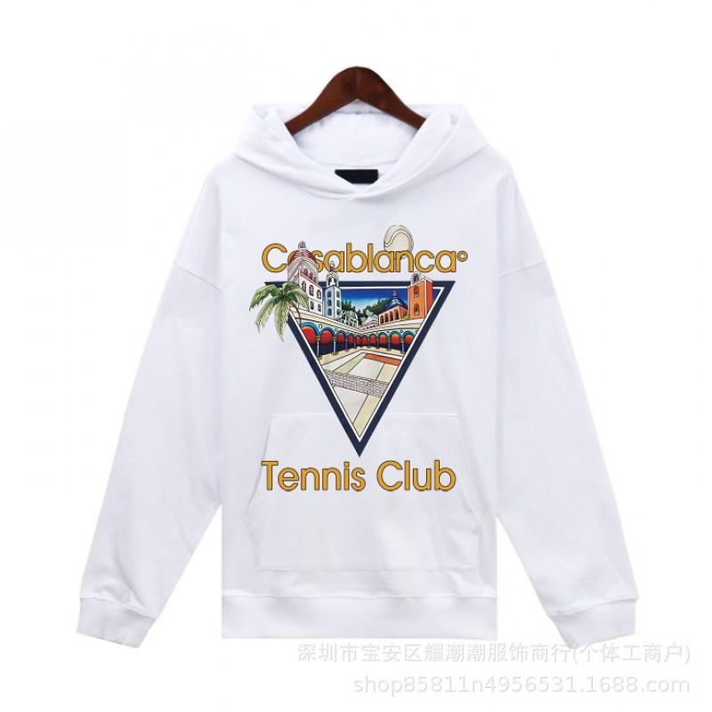 Casablanca Street Limited Winter Hoodie Men Women Printed Loose Fit