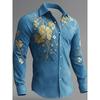 New Men's 3D Clover Printed Long Sleeved Shirt with High-quality Pattern Casual Long Sleeved Collar Top