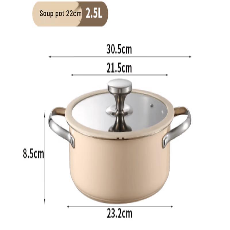 

LISM Ceramic Silicone Glass Lid Stockpot