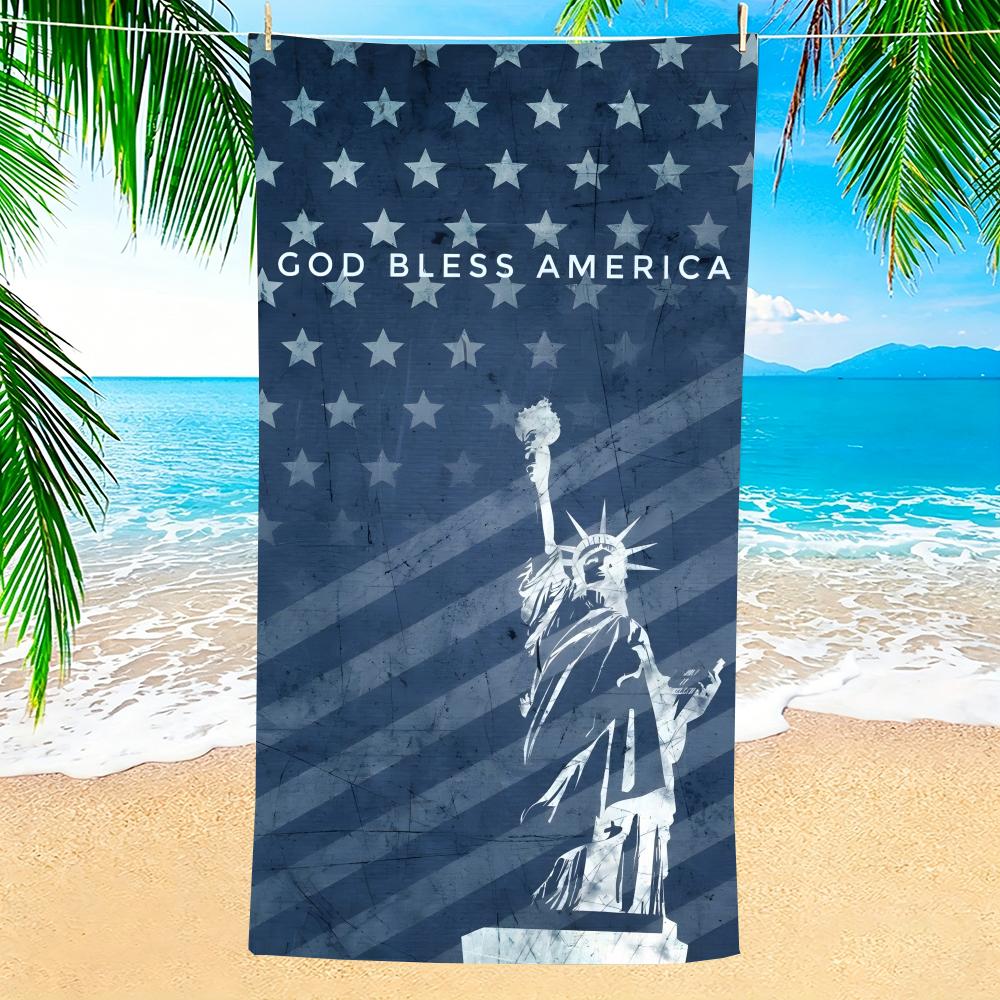 Asciugamano Art Vintage Bandiera USA Asciugamano Morbido Piscina Regalo per Viaggio Palestra Doccia Campeggio Asciugatura Rapida Sportivo Grandi Asciugamani da Spiaggia